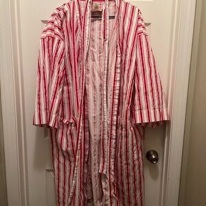 Red and White Striped Robe